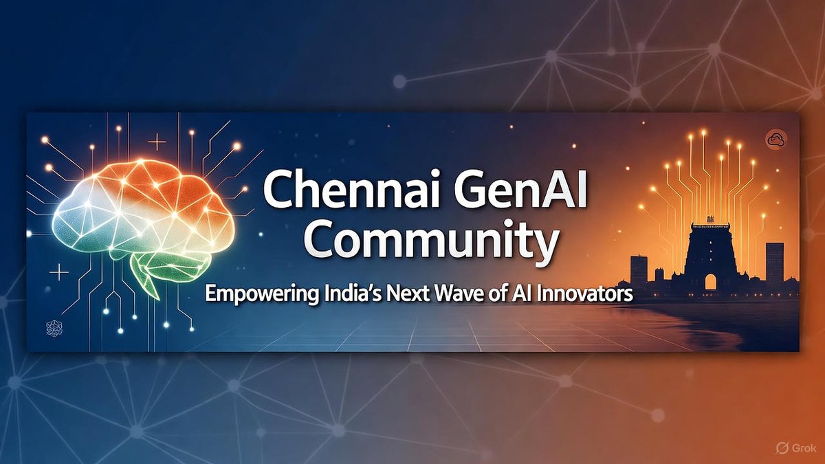 ChatGPTJob's tweet image. 🚀 Chennai Google GenAI Community 🇮🇳 

Empowering India’s next wave of AI innovators!

We’re thrilled to launch PromptCraft 2.0 — a practical GenAI framework for developers, researchers &amp;amp; entrepreneurs to build responsible, sovereign AI systems for Bharat.

🧠 Our Focus:→ Train…