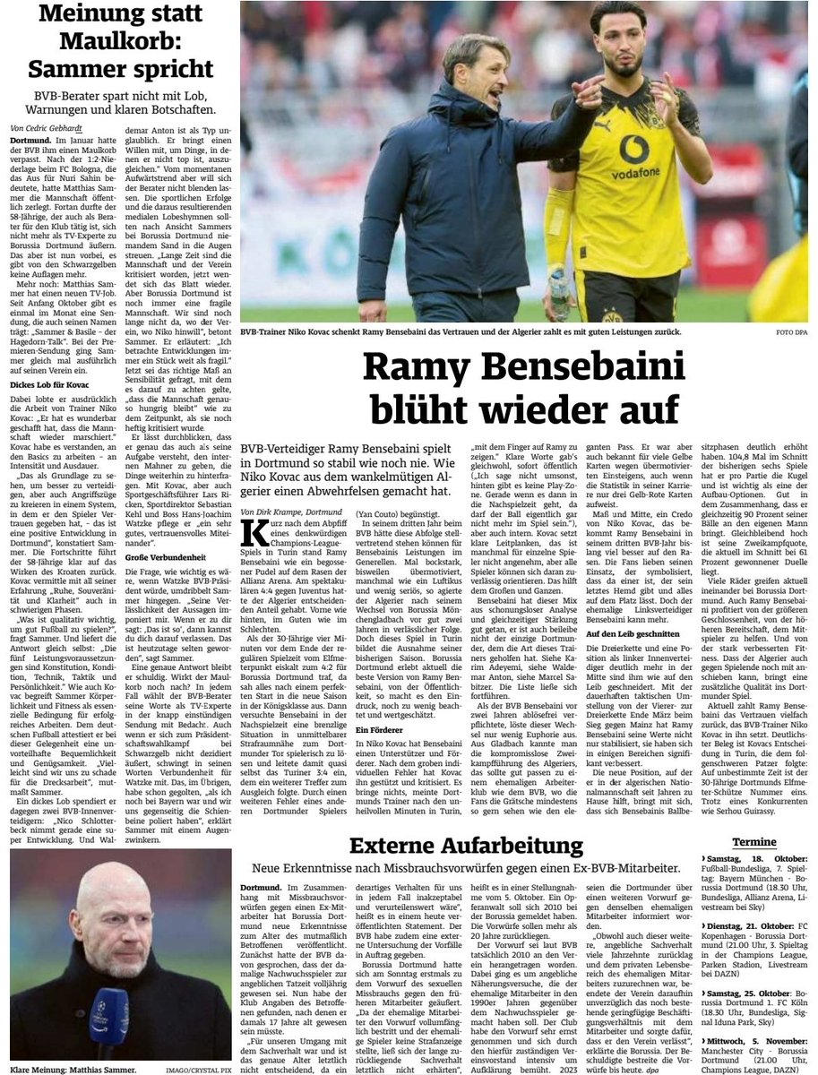 BehVauBehNews's tweet image. Beitrag aus der WR (10.10.25) 
#bvb #dortmund #bvb09 #Bundesliga #borussia #bellingham #hummels  #FIFACWC #watzke #sancho #FIFAWorldCup #kovac #DFL #Kovac #adeyemi  #Guirassy #westfalenstadion  #kicker #ChampionsLeague #süle #ricken #nrw #signalidunapark #reus #vodafone
