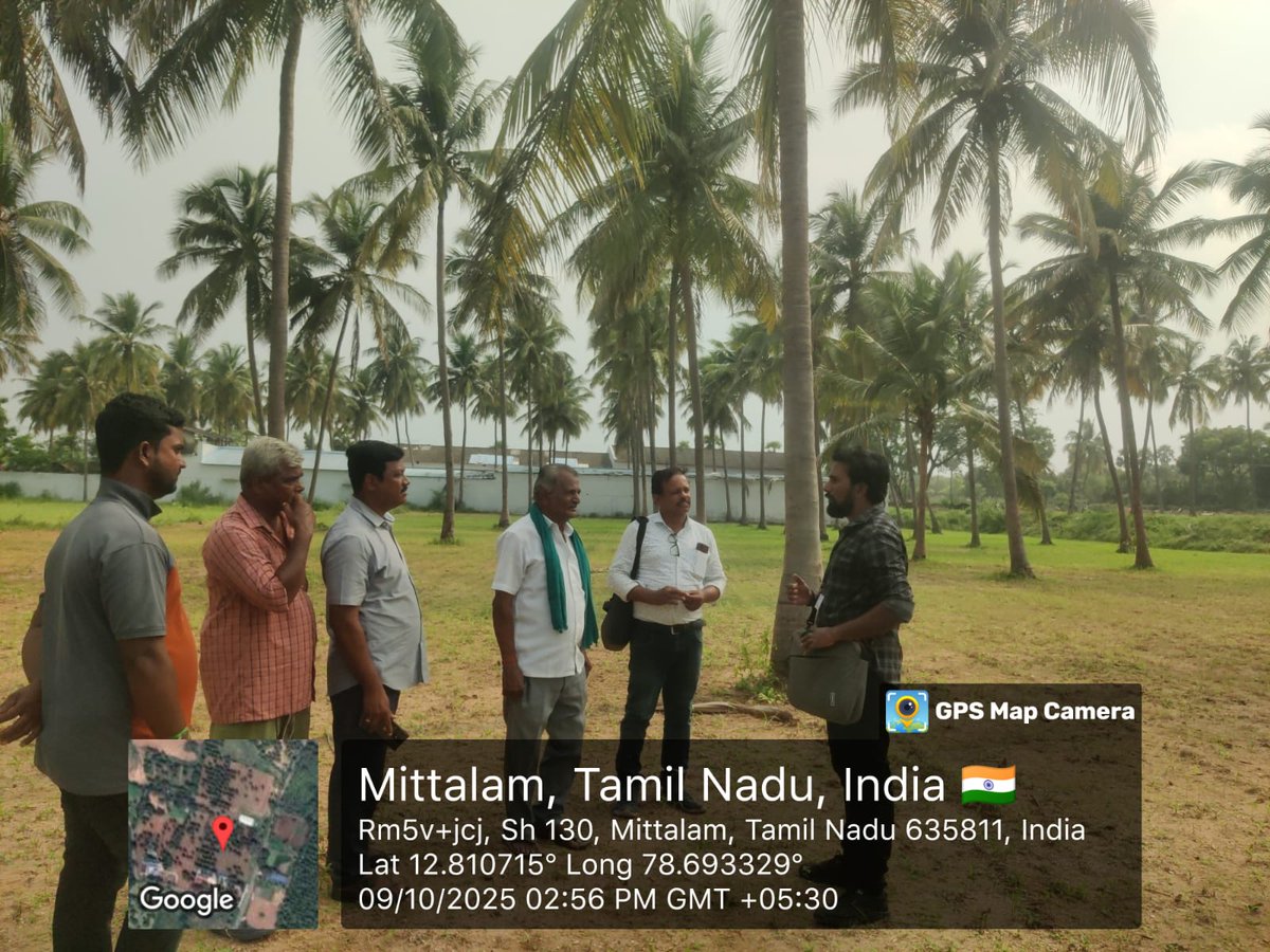 CoconutBoard's tweet image. CDB, RO, Coimbatore conducted PICCS-BIM at Madhanur Block, Tiruppattur District on 09.10.2025.
#CoconutDevelopment #PICCS