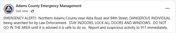 AdamsEmergency's tweet image. 