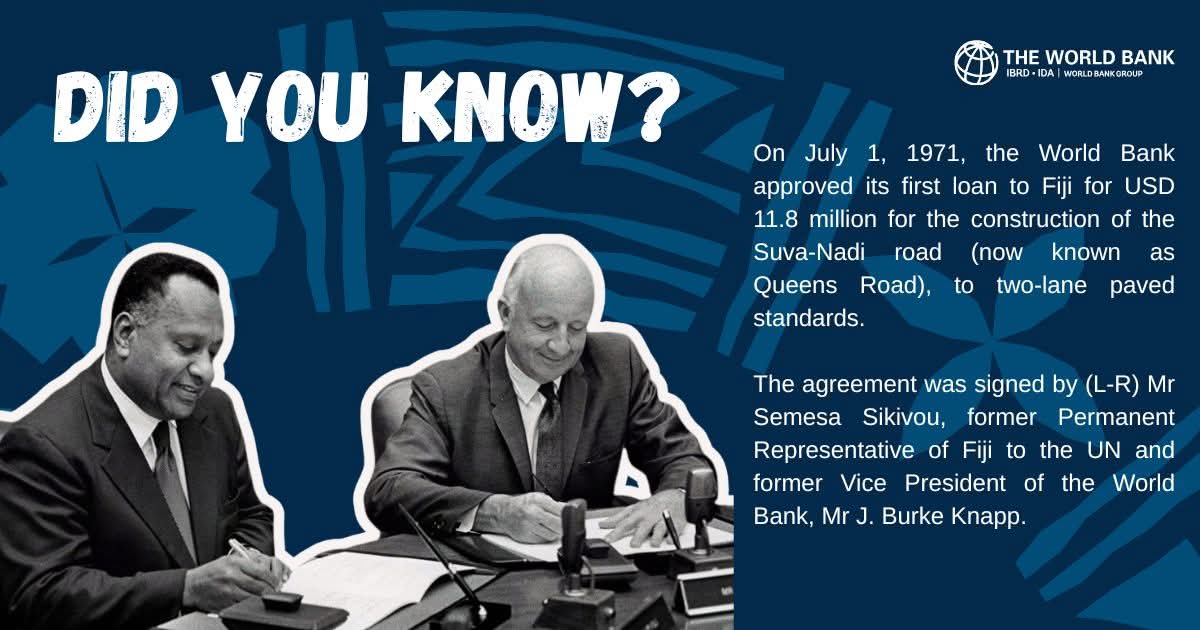 As Fiji celebrates 55 years of independence today, this year also marks more than 54 years of partnership with the #WorldBank.