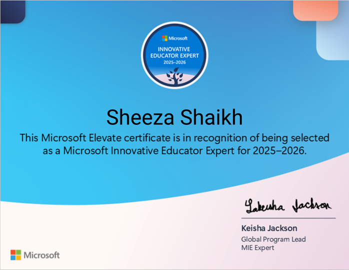 SheezaPatel's tweet photo. View my verified achievement from Microsoft Elevate. https://t.co/D8vwxjxtnr via @credly https://t.co/KCYQQrwPj3