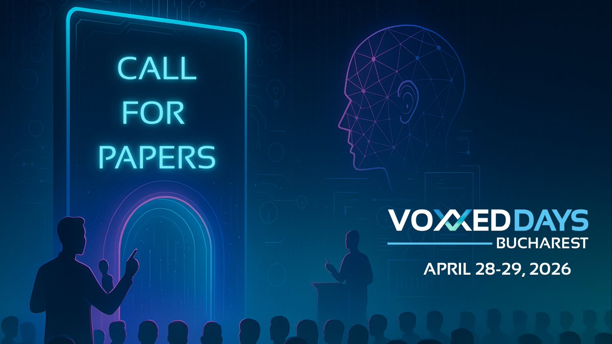 Voxxed Days Bucharest (26-27 March 2025) (@voxxedbucharest) on Twitter photo 💥Great news for the tech community! The Call for Papers for <a href="/VoxxedBucharest/">Voxxed Days Bucharest (April 28-29, 2026)</a> is now open! 🚀
We’re looking for talks that bring fresh technical perspectives and share real-world challenges and how you tackled them!
Submit your talk proposal here: vdbuh2026.cfp.dev 💥Great news for the tech community! The Call for Papers for <a href="/VoxxedBucharest/">Voxxed Days Bucharest (April 28-29, 2026)</a> is now open! 🚀
We’re looking for talks that bring fresh technical perspectives and share real-world challenges and how you tackled them!
Submit your talk proposal here: vdbuh2026.cfp.dev