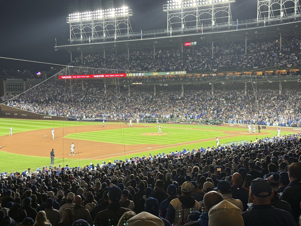 Xriptian's tweet image. Game #155 – October 9, 2025

National League Division Series (NLDS)
Milwaukee Brewers vs Chicago Cubs
Wrigley Field, Chicago IL

With this Cubs win we now head back to American Family Field for a win or go home Game 5. And for once the Cubs didn’t rely on the first inning alone.…