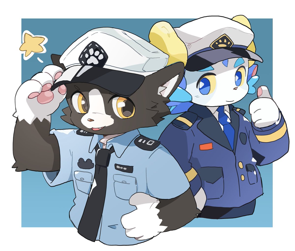 小动物的安全都由我们来守护~🚨<a href="/asenjian/">格尔森</a>  
#furry #furryarts