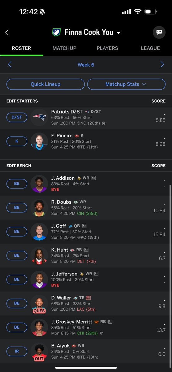 CTipper_'s tweet image. I may have crafted the greatest fantasy team ever created. #10man