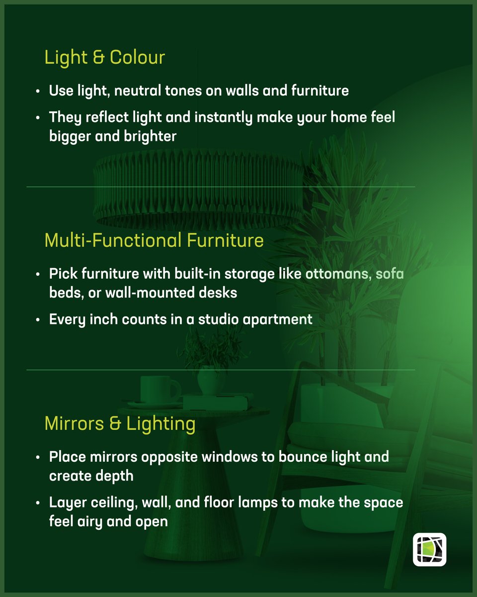 Dwelloin's tweet image. Transform small spaces into spacious homes with the right design. Find your right home with Dwello today!

#dwelloin #spacioushomes #interiors