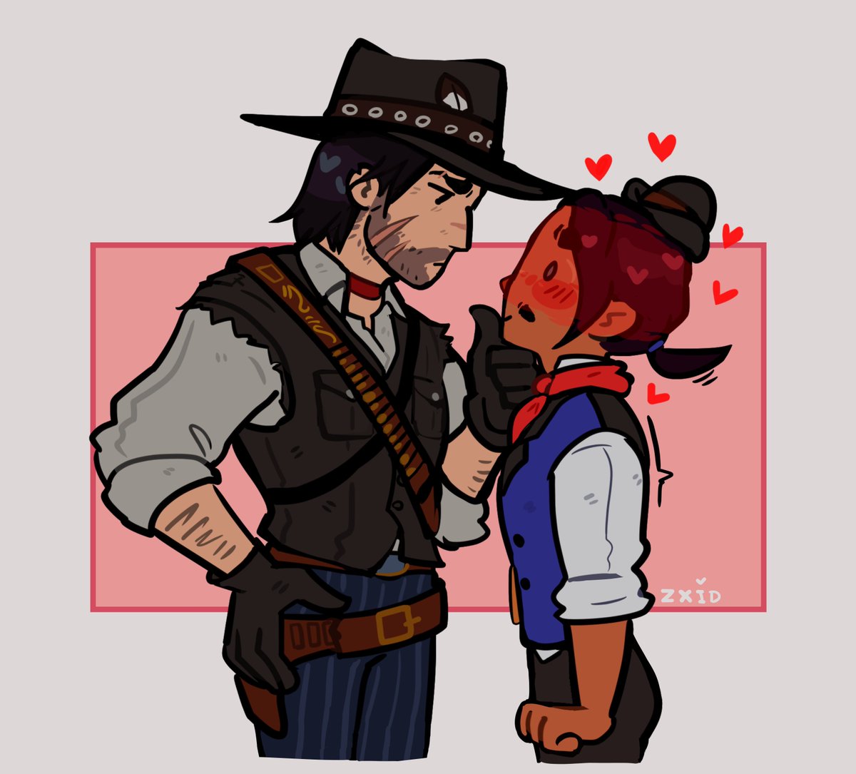 zxidart's tweet image. RDR1 John x RDR2 Javier #jovier #JohnMarston #JavierEscuella #rdr2fanart