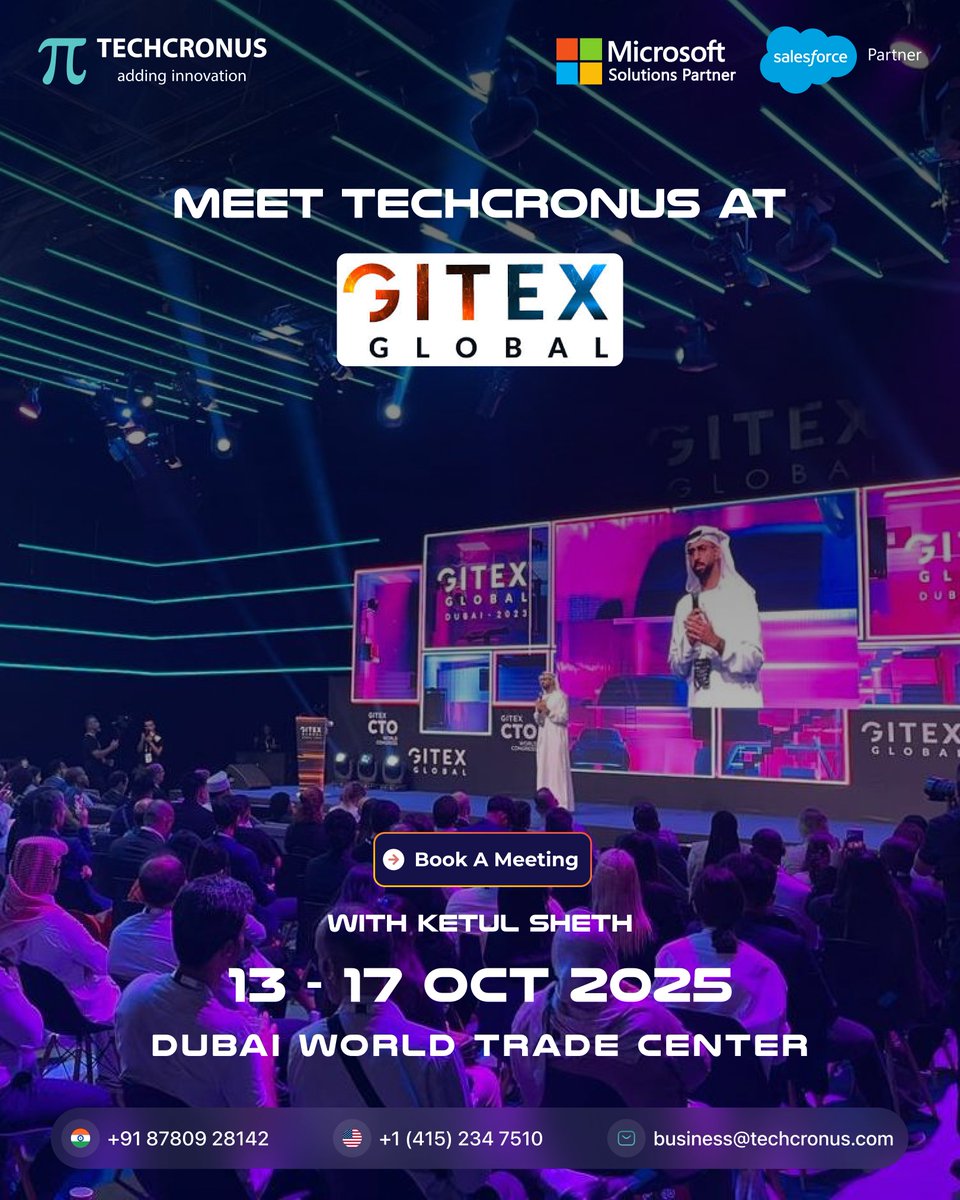 TechcronusS's tweet image. 🌟𝐌𝐞𝐞𝐭 𝐓𝐞𝐜𝐡𝐜𝐫𝐨𝐧𝐮𝐬 𝐚𝐭 𝐆𝐈𝐓𝐄𝐗 2025
From cutting-edge Mobile Apps and AI to Microsoft Dynamics, Salesforce CRM, Blockchain, and Custom Software, we’re shaping the digital future - bit.ly/3INs8pt