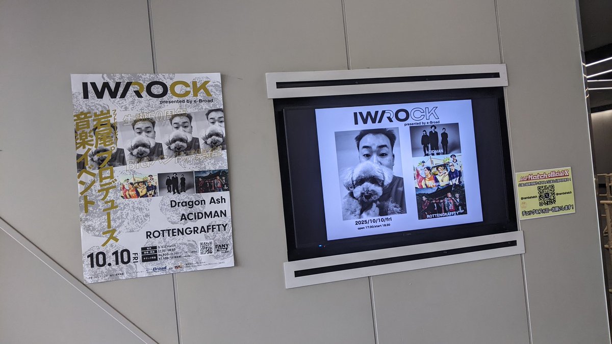 本日はこちら✧⁠◝⁠(⁠⁰⁠▿⁠⁰⁠)⁠◜⁠✧
ＩＷＲＯＣＫ✨
なんばhatch久方ぶりーーー🤩

楽しむぞぃ🤗🎶