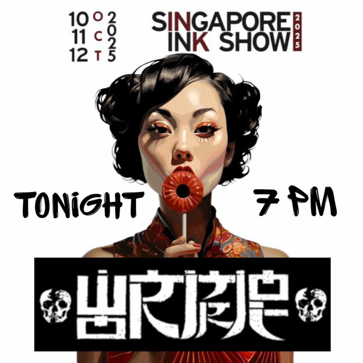 Wormrot's tweet image. TONIGHT 7PM SG INK SHOW
we’ll also have tons of shit at the merch booth
cop em before we go on tour!