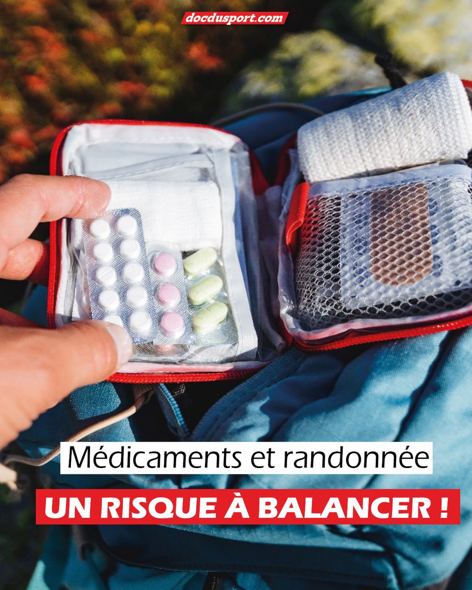 🎒💊 Rando &amp; médicaments :
⚠️ Risques = somnolence, saignements, interactions (pamplemousse !).
👉 Prévois ta trousse &amp; demande conseil à ton médecin/pharmacien.
🔗 L’article complet : docdusport.com/medicaments-et…