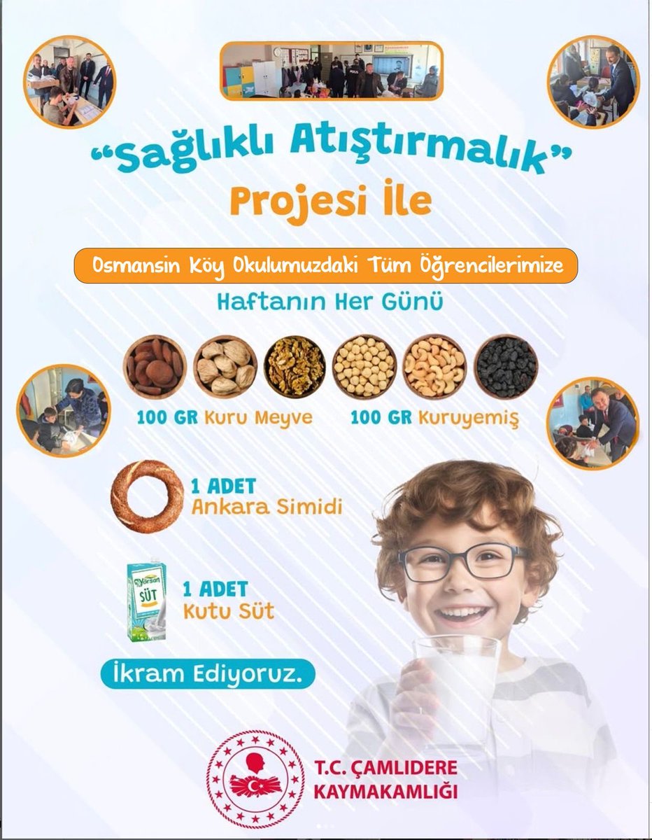 Geçen yıl olduğu gibi bu eğitim-öğretim yılında da öğrencilerimizin sabah beslenmesi Kaymakamlığımızdan. Her şey öğrencilerimiz için! <a href="/tcmeb/">Millî Eğitim Bakanlığı</a> <a href="/AnkaraValiligi/">T.C. Ankara Valiliği</a>