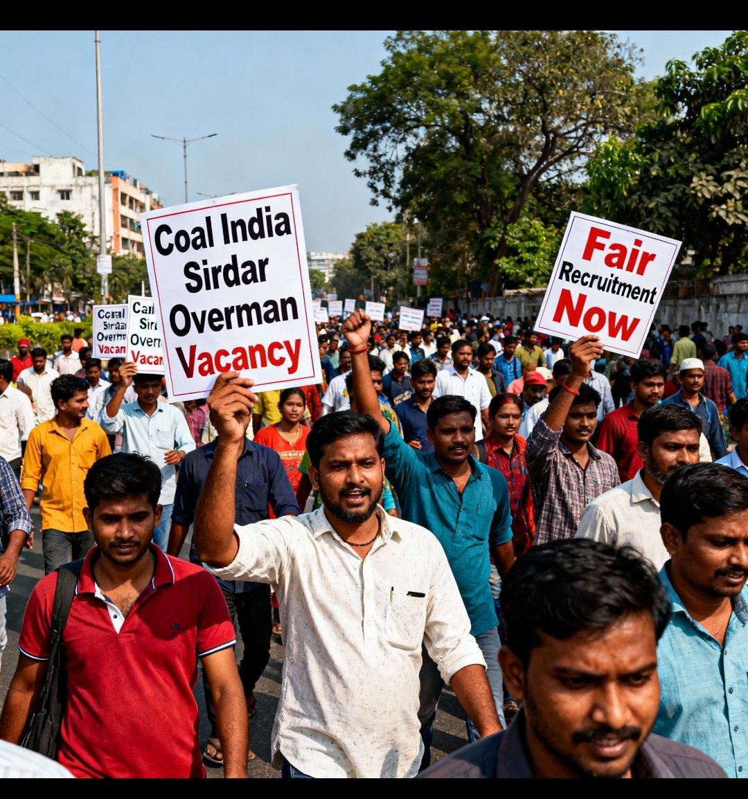 SARFARAJALAM100's tweet photo. #hungerstrike
#MiningJobs4Freshers
#OvermanSirdarVacancy
hunger strike at 14 October Rajarhat,Kolkata demanding rights for Coal India Limited Mining Sirdar &amp; Overman. @CoalIndiaHQ @PMOIndia @DGMS1902 @LabourMinistry @kishanreddybjp @RealPMPrasad1  #CoalIndia #SirdarOvermanRights https://t.co/JsOLx39fam