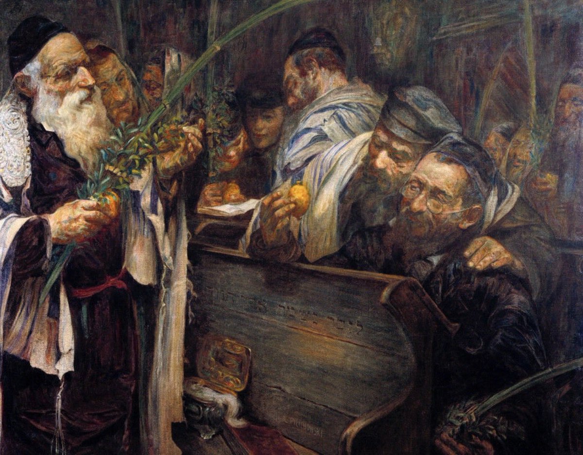 Sukkot in the Synagogue, 1894. By Leopold Pilichowski.