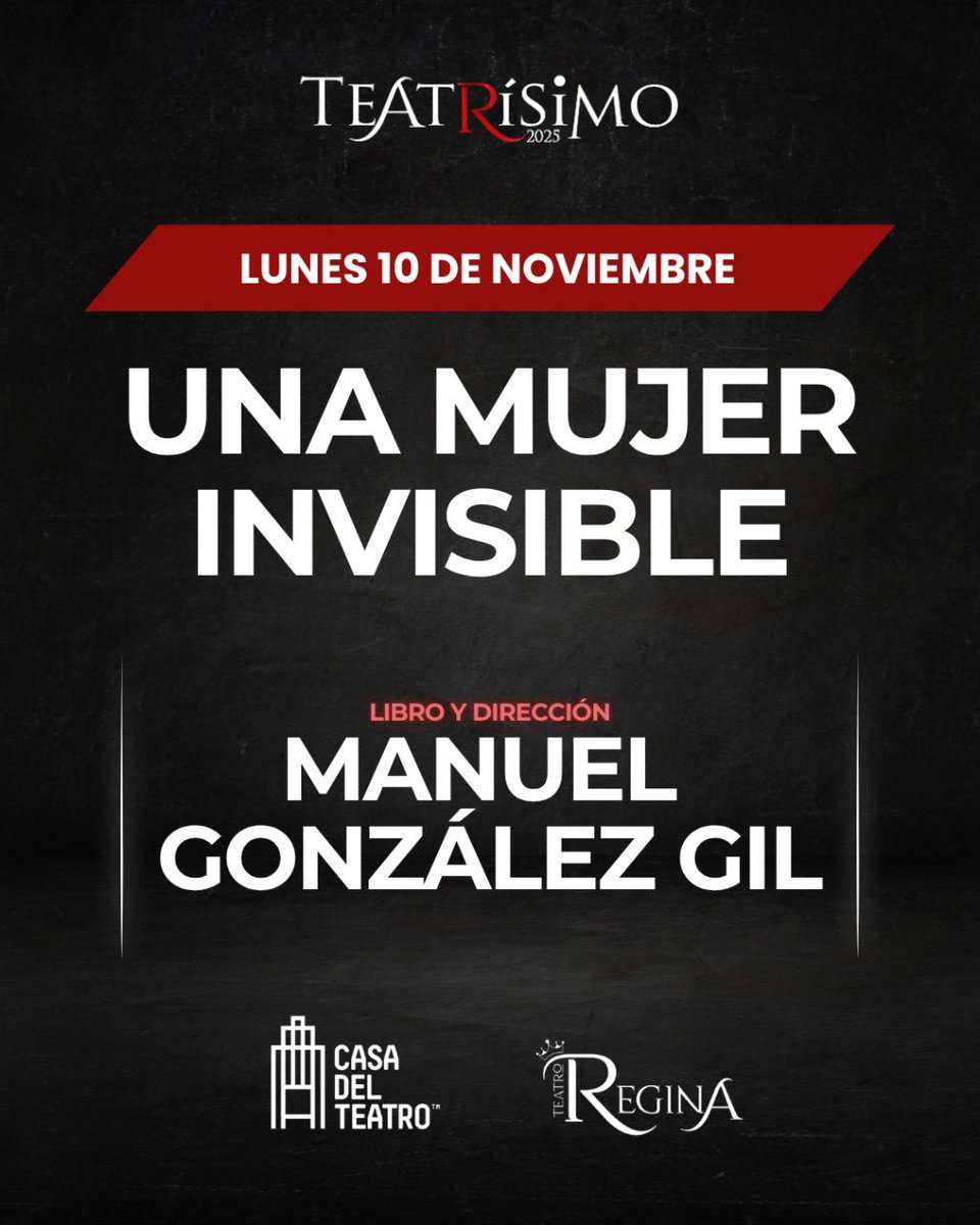 Teatrisimo 2025 
La Casa del Teatro presenta la cartelera de esta nueva edición

📍En el  Teatro Regina 

🎫entradas a la venta por Entrada uno