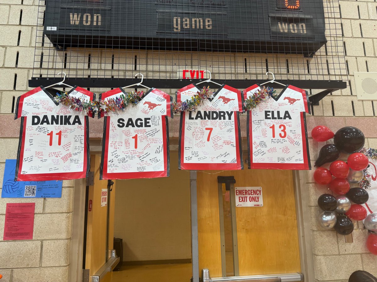 Volleyball: Special night celebrating these four Lady Mustangs. Thank each of you for the impact you have had on our volleyball program!