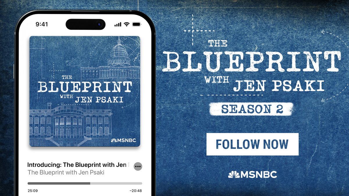 Season 2 of Jen Psaki's The Blueprint podcast starts Wednesday, October 15th

Find it wherever you get your podcasts.

Corresponding with this new season is a new newsletter, which you can subscribe to here: link.msnbc.com/join/5ck/msnbc…