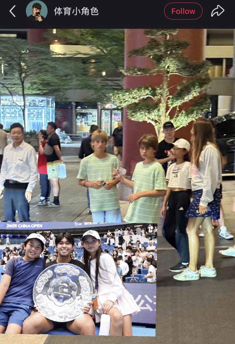 LearnerTienNews's tweet image. Federer&apos;s twins are hangingout with Michael Chang&apos;s youngest daughter in Shanghai … they are so cute 🥰 

📸 (RedNote ID：Jaysoncp)
#RolexShanghaiMasters