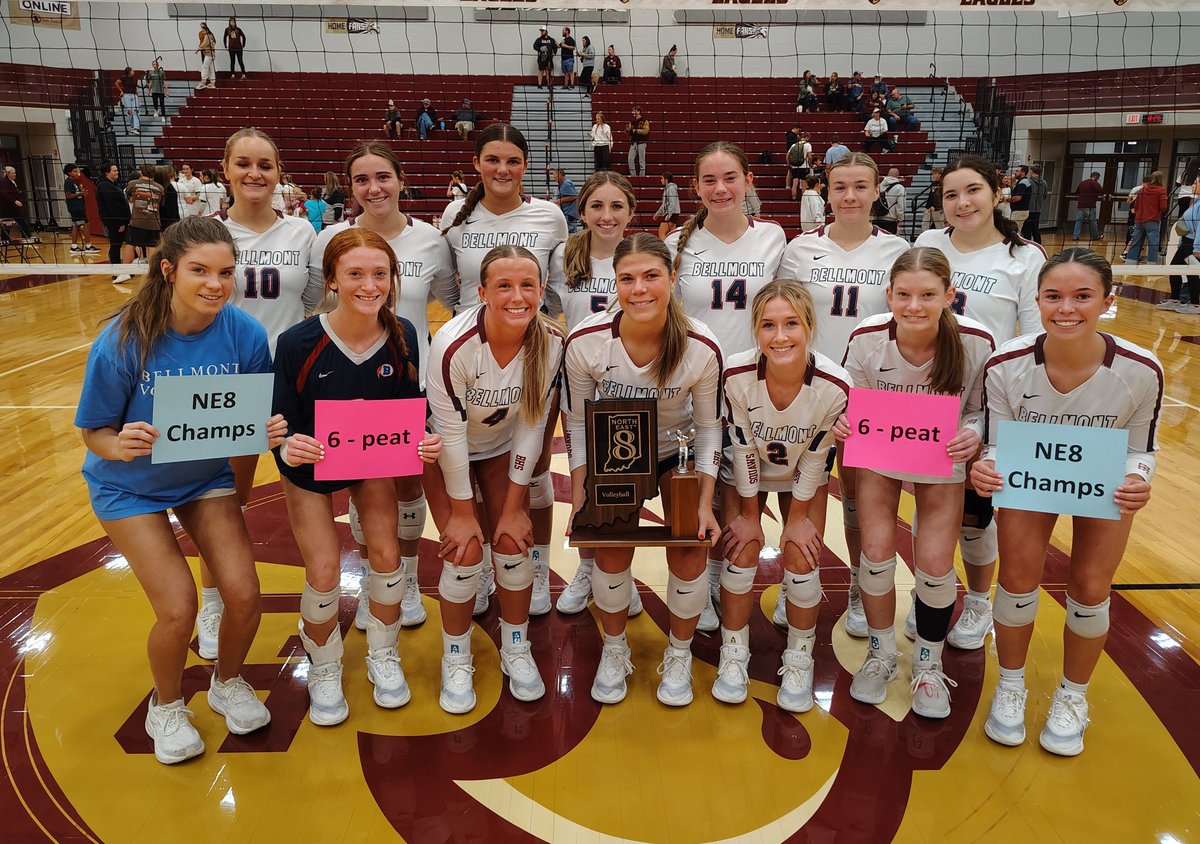 Coach Krull (@bellmontvb) on Twitter photo NE8 Champs again for the 6th straight year. Defeated Columbia City to finish 7-0 in conference and total our 46th consecutive NE8 victory. Onto Sectionals. #BHSquad <a href="/ihsvca/">IHSVCA</a> <a href="/BellmontAD/">Aaron Baker</a> <a href="/BHS_Barstool_/">Bellmont Barstool</a> NE8 Champs again for the 6th straight year. Defeated Columbia City to finish 7-0 in conference and total our 46th consecutive NE8 victory. Onto Sectionals. #BHSquad <a href="/ihsvca/">IHSVCA</a> <a href="/BellmontAD/">Aaron Baker</a> <a href="/BHS_Barstool_/">Bellmont Barstool</a>