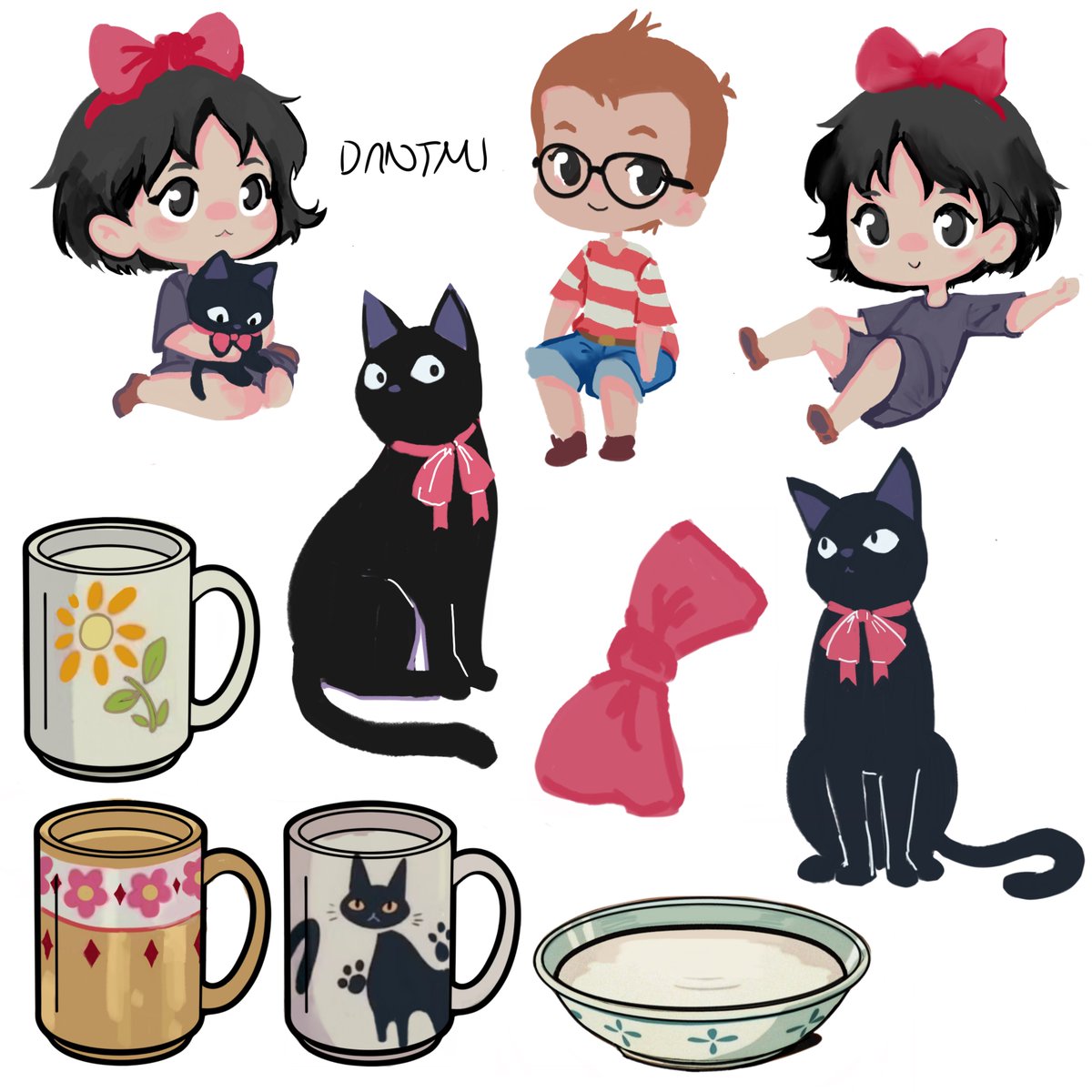 Dantmii's tweet image. رسمتهم تشيبي عشان ارسمهم ب ميداليات 🥹
#kiki