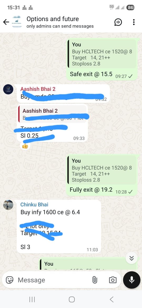 chankawshar's tweet image. Today #premium_group_options call hit.
Total this month 24 option call hit (6 trading session )
#HCLTECH  Ce 8 to 19.2 (Rs3920 profit book 1 call)
#Ioc     ce.50 to 1.05   ( Rs 5350 profit book 2lot)
#NATIONALUM ce 1 to 2.5 ( 1 lot Rs5650 profit book )
#Infy ce 6.4 to  8.5