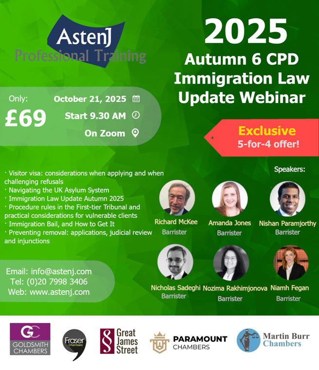 Astenjpt's tweet photo. https://t.co/boMcQxY93k
🎓 Live Immigration Law Update Webinar
 📅 Date: Tuesday, 21 October 2025
 🕤 Time: 9:30 AM (Live on Zoom)
 💷 Fee: £69.00 https://t.co/MOLfI1JZ1W