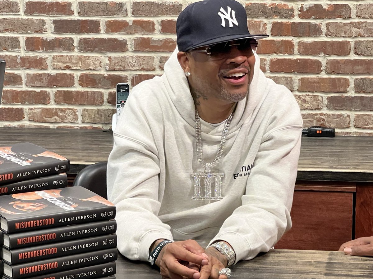 TimReidReporter's tweet image. JUST IN: Former NBA basketball legend Allen Iverson was in Maryland Thursday night meeting and greeting hundreds of fans.  Iverson was promoting his new book “Misunderstood” at National Harbor in Oxon Hill at Mahogany Book store more than one thousand books were sold