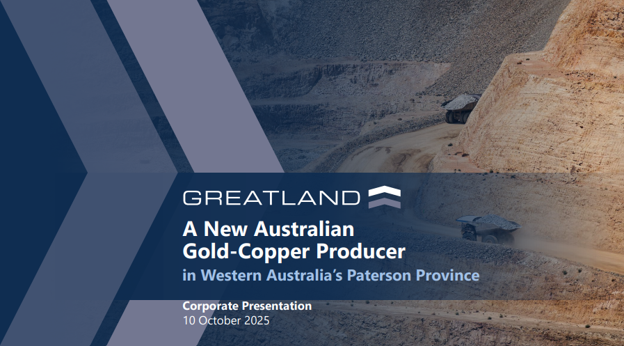 Greatland_GGP's tweet image. We’ve released our latest Corporate Presentation outlining Greatland’s strong financial position, operational performance, and investments at Telfer and Havieron: bit.ly/4q4ZqBd

$GGP.L #GPP
