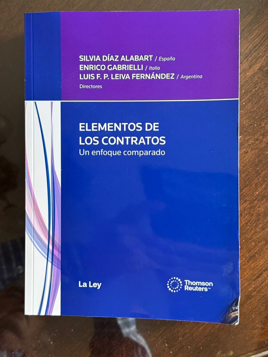 lleivafernandez's tweet photo. Con gran satisfacción comparto la publicación de “Elementos de los Contratos”, obra que codirigí junto a dos destacados juristas europeos: Silvia Díaz Alabart (España) y Enrico Gabrielli (Italia).  La obra continúa “Extinción de los contratos” publicada  bajo la misma dirección. https://t.co/WC4IHRKWXq