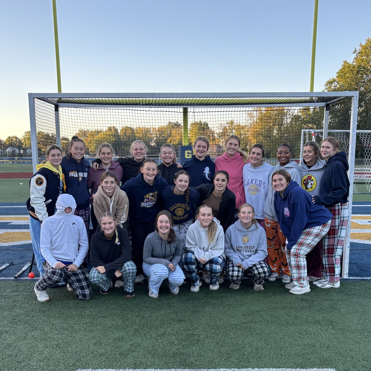 Fair week PJ practice. Got in some field work, lifting , then finished it off with a scavenger hunt and donuts. It’s a good day! 🏑😊