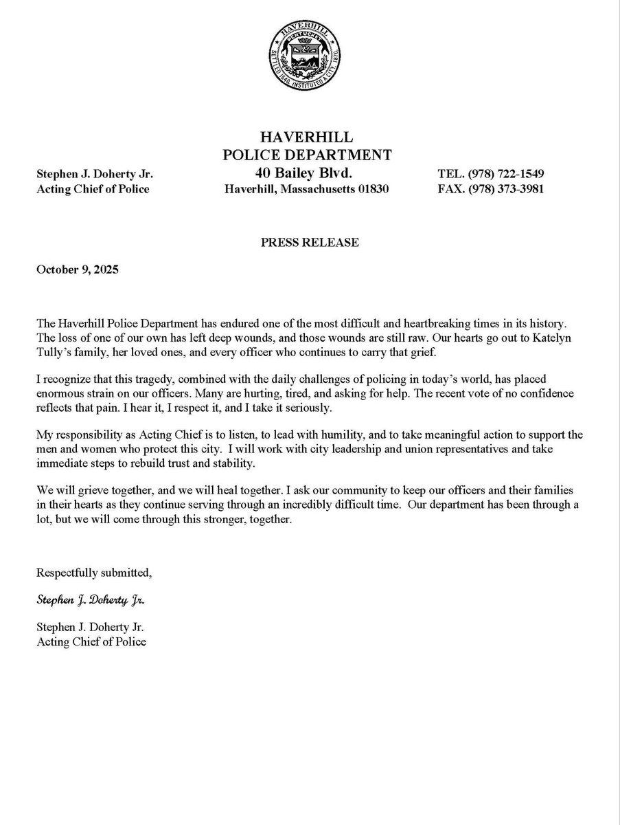 Haverhill Police tweet media