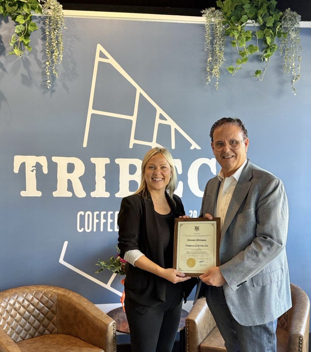 RudyCuzzetto's tweet image. Thrilled to help celebrate the grand opening of Tribeca Coffee Co.’s first location in Mississauga at 285 Lakeshore Road East in #PortCredit. Stop by for Tribeca espresso, Wallflower doughnuts and more in a New York inspired coffee house! #MississaugaLakeshore #OpenForBusiness ☕️