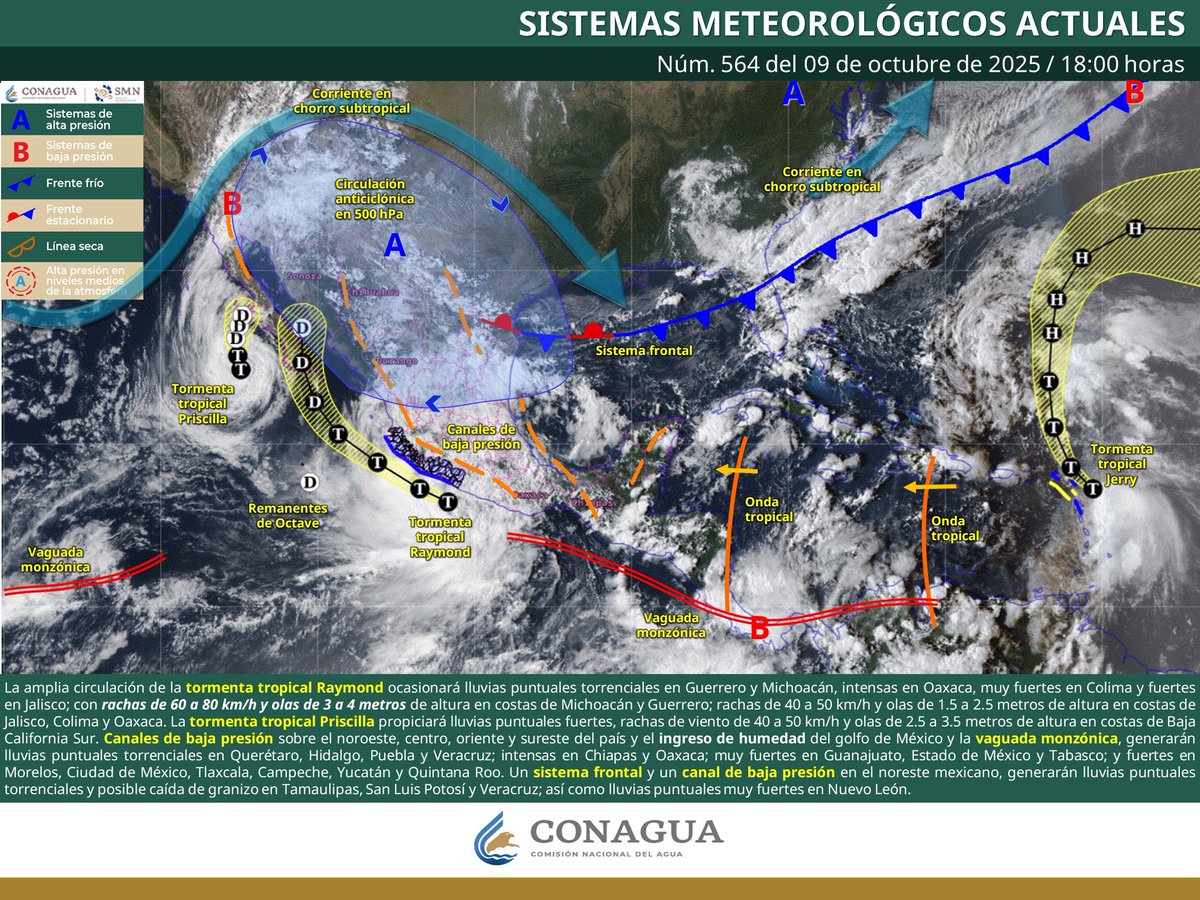 conagua_clima's tweet photo. Para conocer las condiciones #Meteorológicas que prevalecerán en #México, durante lo que resta del día y las primeras horas del viernes, consulta el #Pronóstico general vespertino en el link  ⬇️
https://t.co/R8Yan9wj3l https://t.co/la2479YbV0