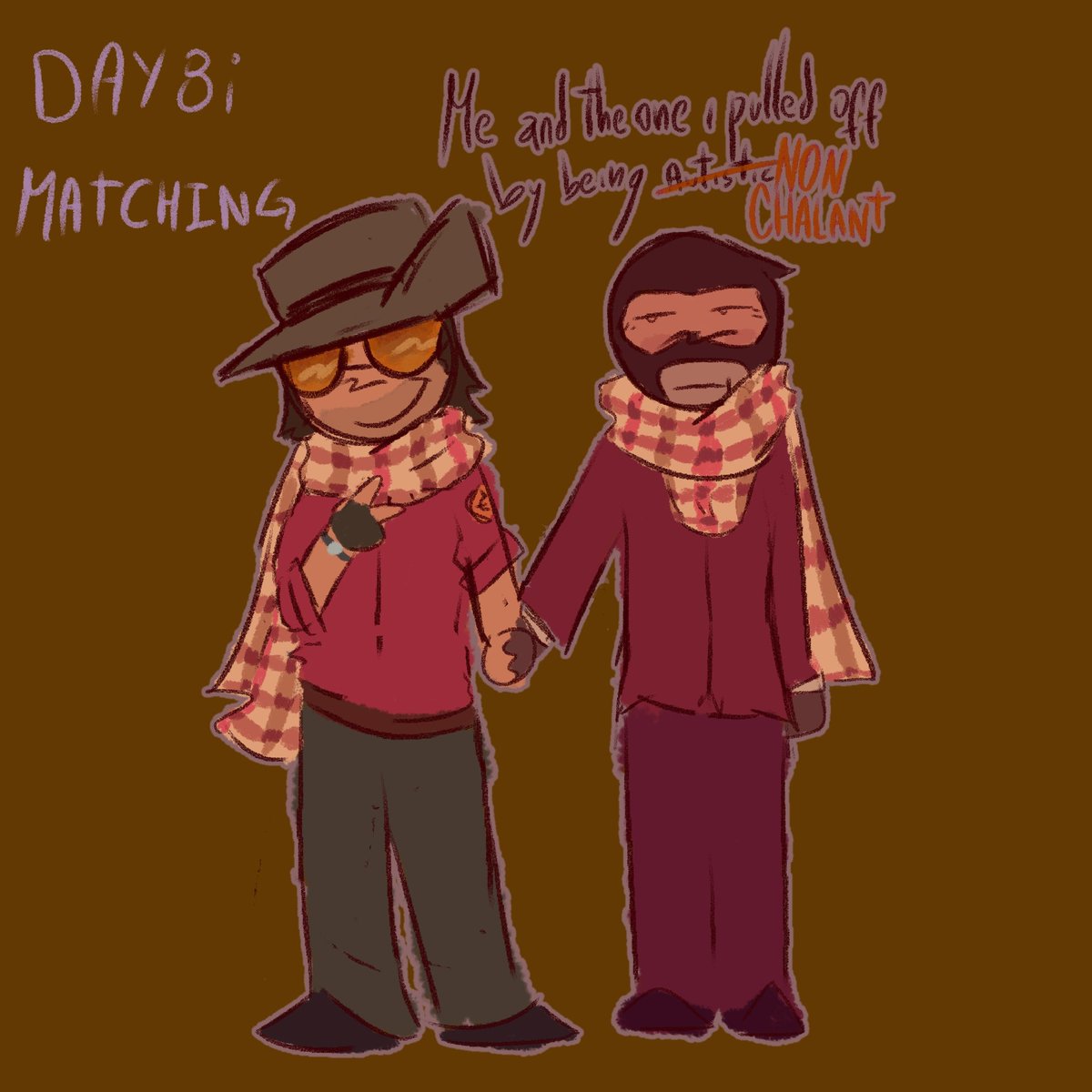 neoinfern0's tweet image. "Then you looked in my eyes and said,
"How dare you love me? When you should despise me? You should be scared of me."
It seems that that's what it means when somebody needs you."
PART 3 . . . and last
i skipped some days oopsies
#sniperspy #bloodysuit #tf2 #shiptober