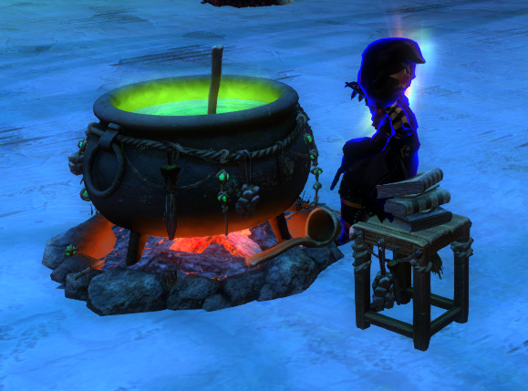 The hilarious detail that Asuras have to sit on stacks of books because we're too small, I love this chair so much!! #GuildWars2 #GW2 #GW2Halloween #GW2Chair