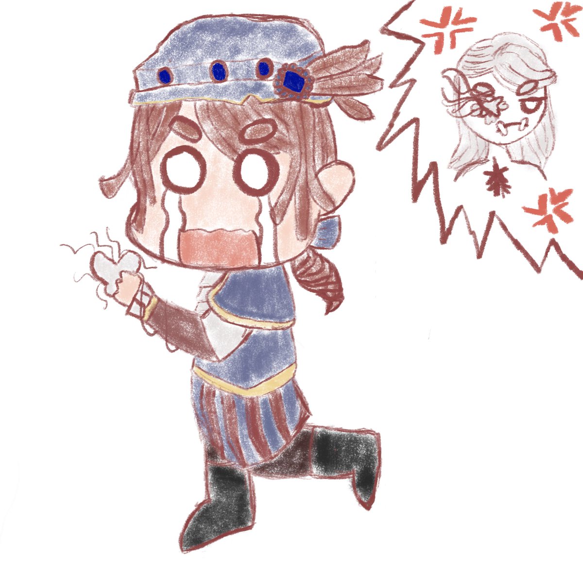 EdgarLatte's tweet image. Inkytober: Day 8 - Reckless 
Runaway may have stolen someone’s very favorite cursed moth. Not long for this world, but who can say when you’ve got run in your name. #idv #idvart #edgarvalden #naibsubedar #Inktober2025