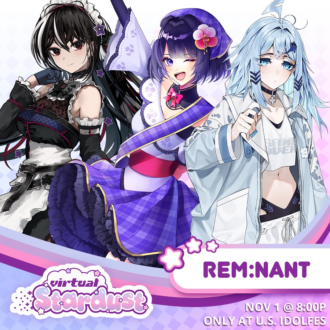 USIdolFes's tweet image. After their leader’s departure, the three former members of a notorious villain league returned to an empty lair and a vault filled with nothing but dust and debt. Faced with ruin, they made a pact: survive, stick together and pay it all back - somehow…

Thus, REM:NANT was born.