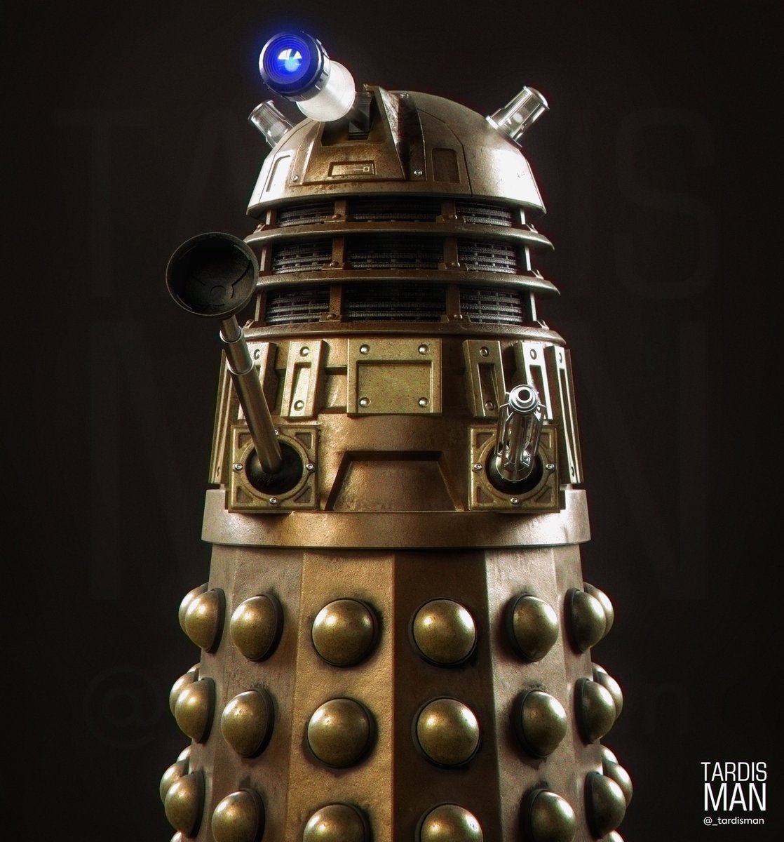 TARDISman550's tweet image. More Shots of the NSD Dalek 

something magical about the original Bronze Dalek 

love the Series 1 Vibes 

Rendered in Keyshot 

Enjoy Folks 

#DoctorWho #Dalek #3Dmodel #Keyshot #TARDIS