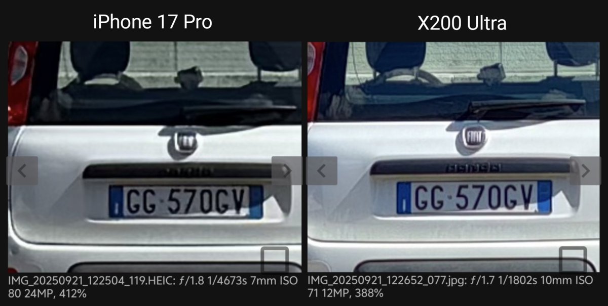Abhinov_v's tweet image. iPhone 17 Pro vs. Vivo X200 Ultra 📸 

1x vs 1.5x
Auto mode 

Same sensor size on both &amp;amp; only difference being 24mm optical on iPhone &amp;amp; 35mm on X200 Ultra.