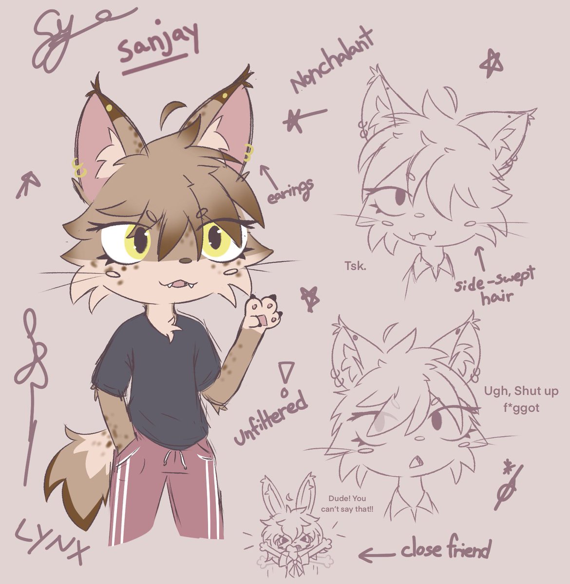 Updated my lynx character a bit 🐈