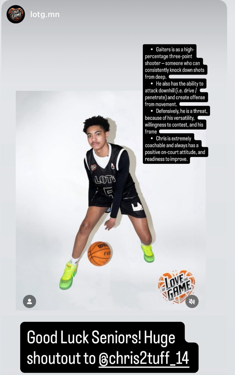 Appreciate it LOTG!! You guys really did play a big role in my development as a basketball player!!
<a href="/LOTGMN/">Love of the Game</a> 
#studentathlete 
#seniorszn 
#collegeathletics 
#2026class 
#recruit