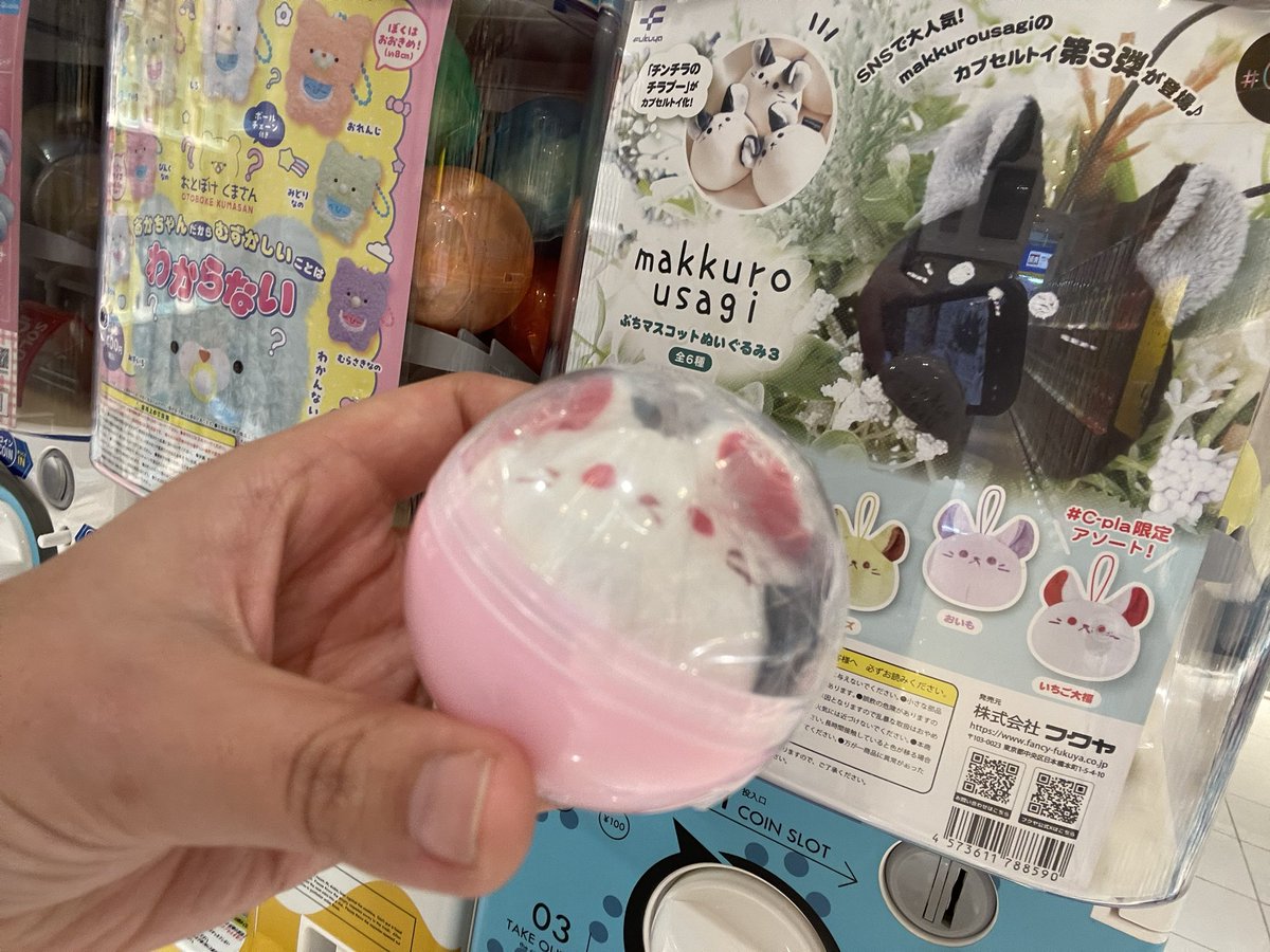 mohumohu_mon's tweet image. @makkuro_usagi_h さんのガチャポン発見…！
なんと限定のチラプーちゃん…！！
嬉しすぎる〜！