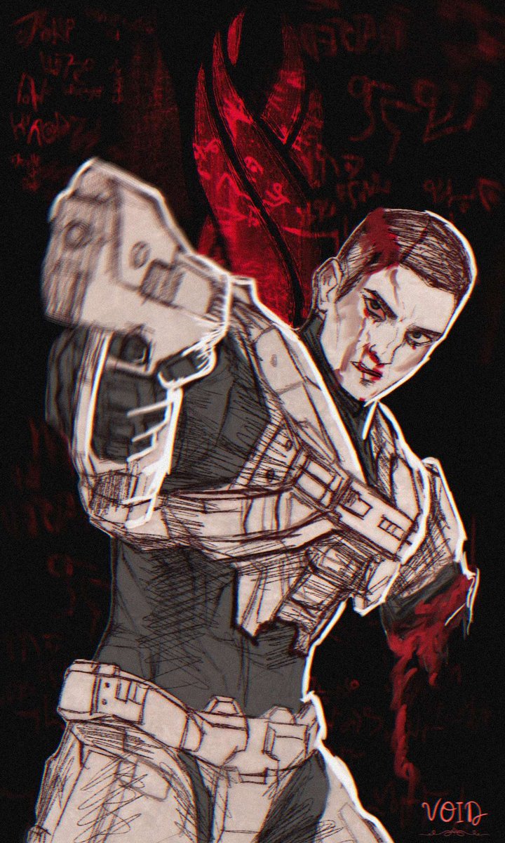 "Fvck you, and fvck your marker!" 

Crossover sketch done for a friend