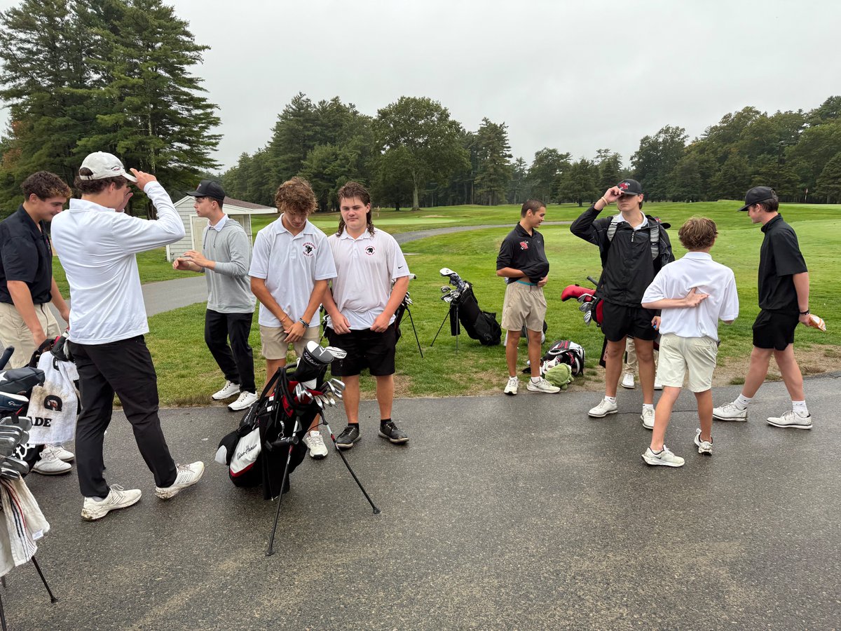 Panthers finish 12-6. Freshman Drew Desantes lead the way with 39. Junior Mason Bergeron 40. Senior Ben Morgan 41. Junior Aiden Lapierre 42. Sophomore Brady Johnson contributed with 43 in his debut. The team will play Tues at Lebaron Hills CC in the MIAA So Sec tournament.