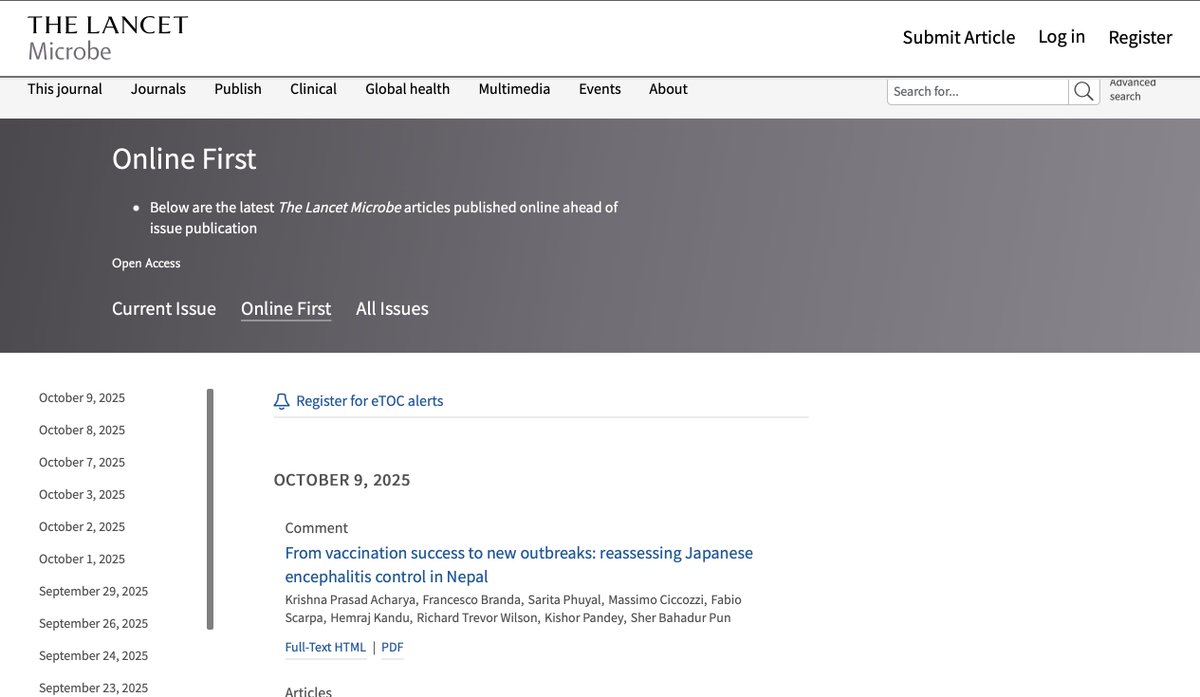 drsherbdr3's tweet image. A Remarkable Achievement!
thelancet.com/.../PIIS2666-5…
Honored to contribute another article to &quot;The Lancet (Microbe)&quot;, just a month after previous article published in &quot;The Lancet Infectious Diseases&quot;. 
#Nepal #Kathmandu #Microbe #Infection #NTDs #beatNTDs #OneHealth #India #Vaccine