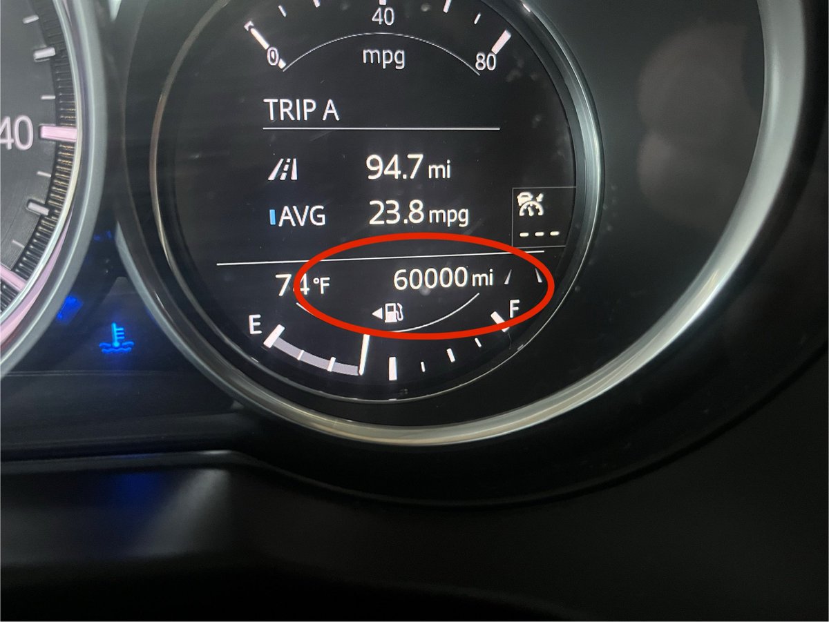 Bigfoot, the Loch Ness Monster, and now this — I caught the 60k flip on my Mazda.