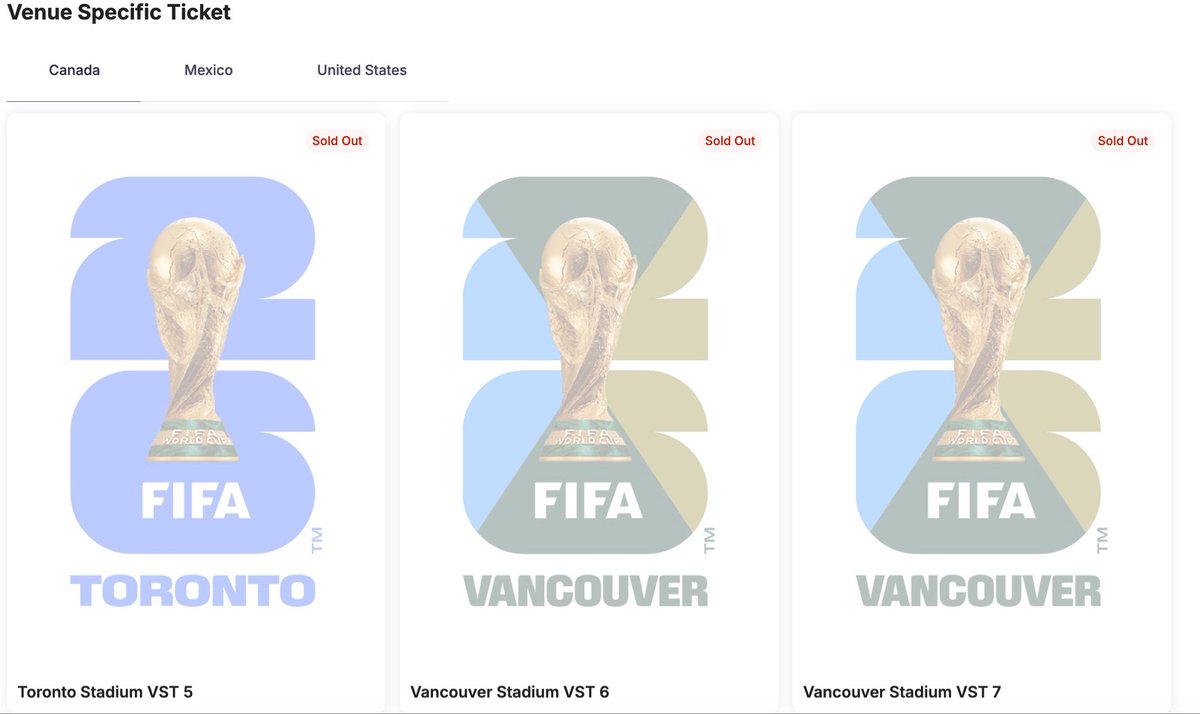 🗓️ Oct 9 UPDATE: World Cup 2026 Visa Presale Three teams are