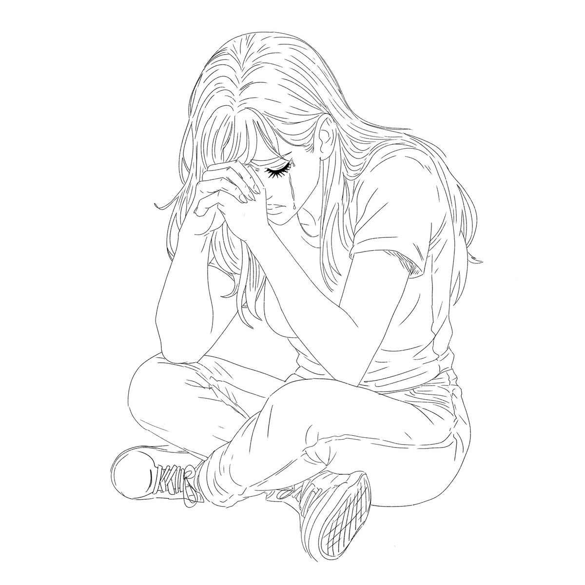 degenghosty's tweet image. Day 9โ heavy
when the tears are too heavy to holdโฆ