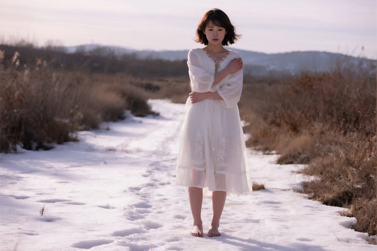 snowmachine222's tweet photo. #寒冷フェチ #barefoot #AIart #coldfetish #反季节写真 #美丽冻人 #雪責め #裸足フェチ #SeaArtAI https://t.co/vxt6S5ZJxO